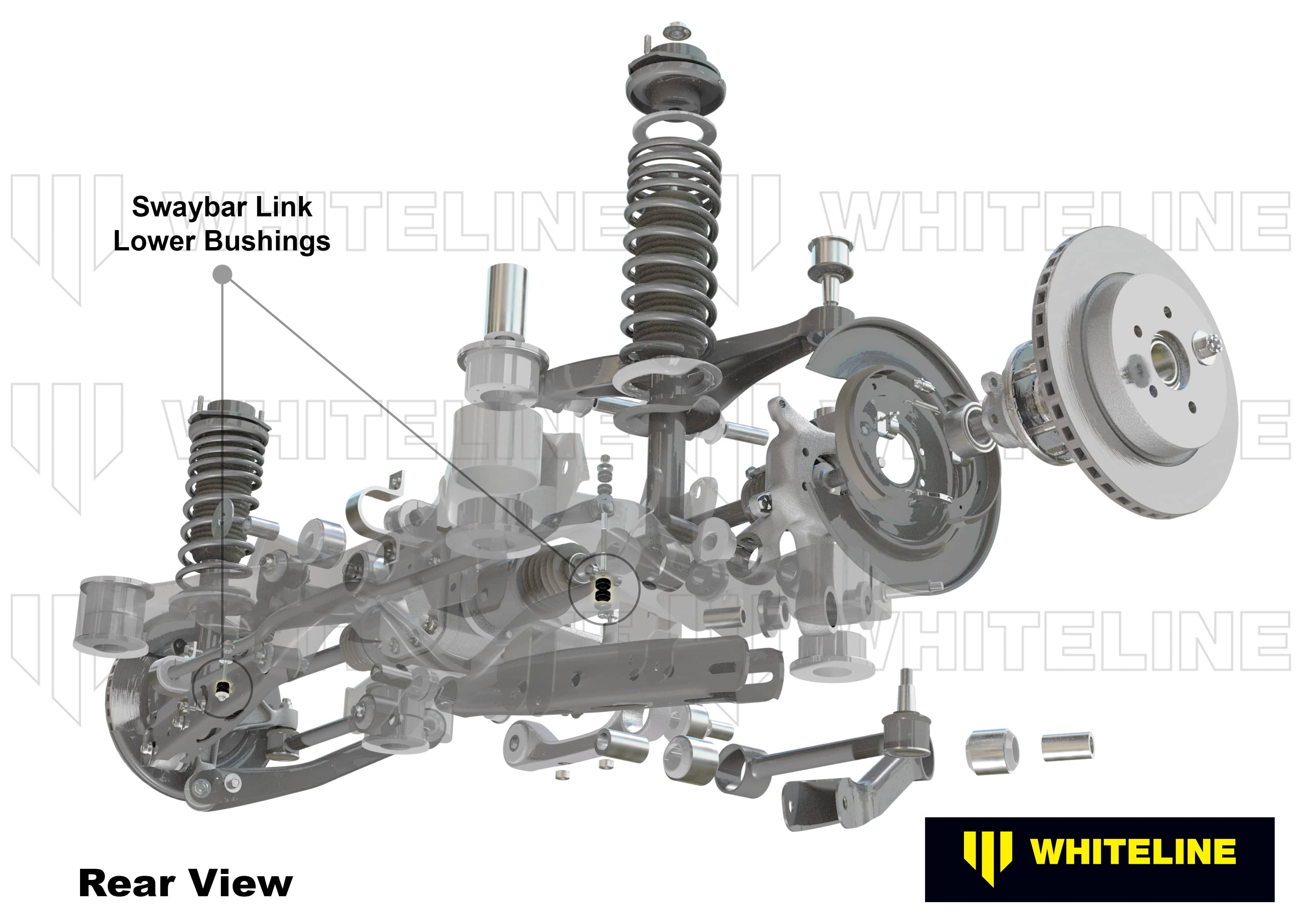 Whiteline 7 x 14 x 20 cm Rear Sway Bar Link - Lower Bushing Kit to Suit Toyota Rav 4 ACA31 SR