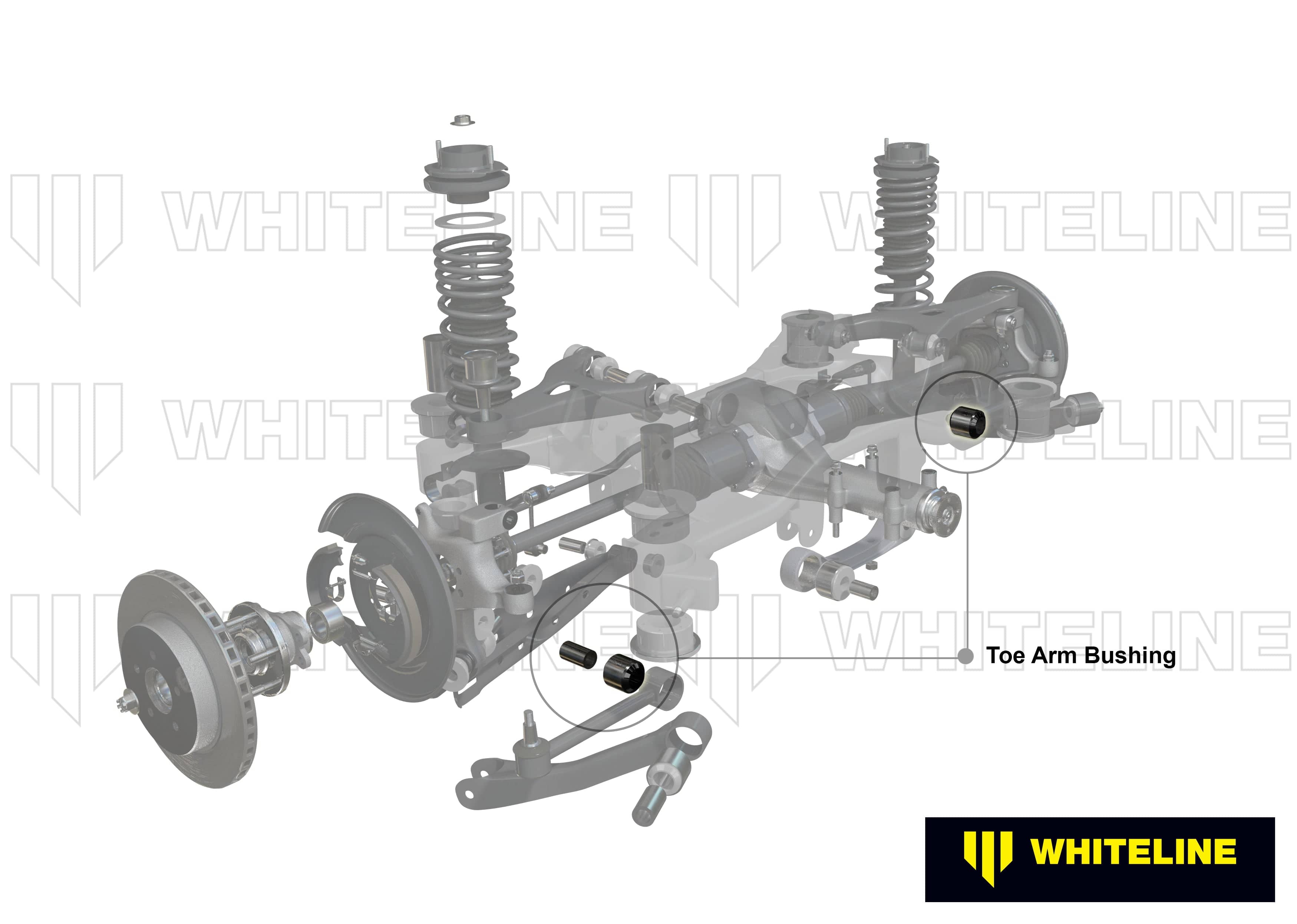 Whiteline 7 x 14 x 20 cm Rear Toe Link - Bushing Kit to Suit Chrysler 300C and Dodge Challenger, Charger SR