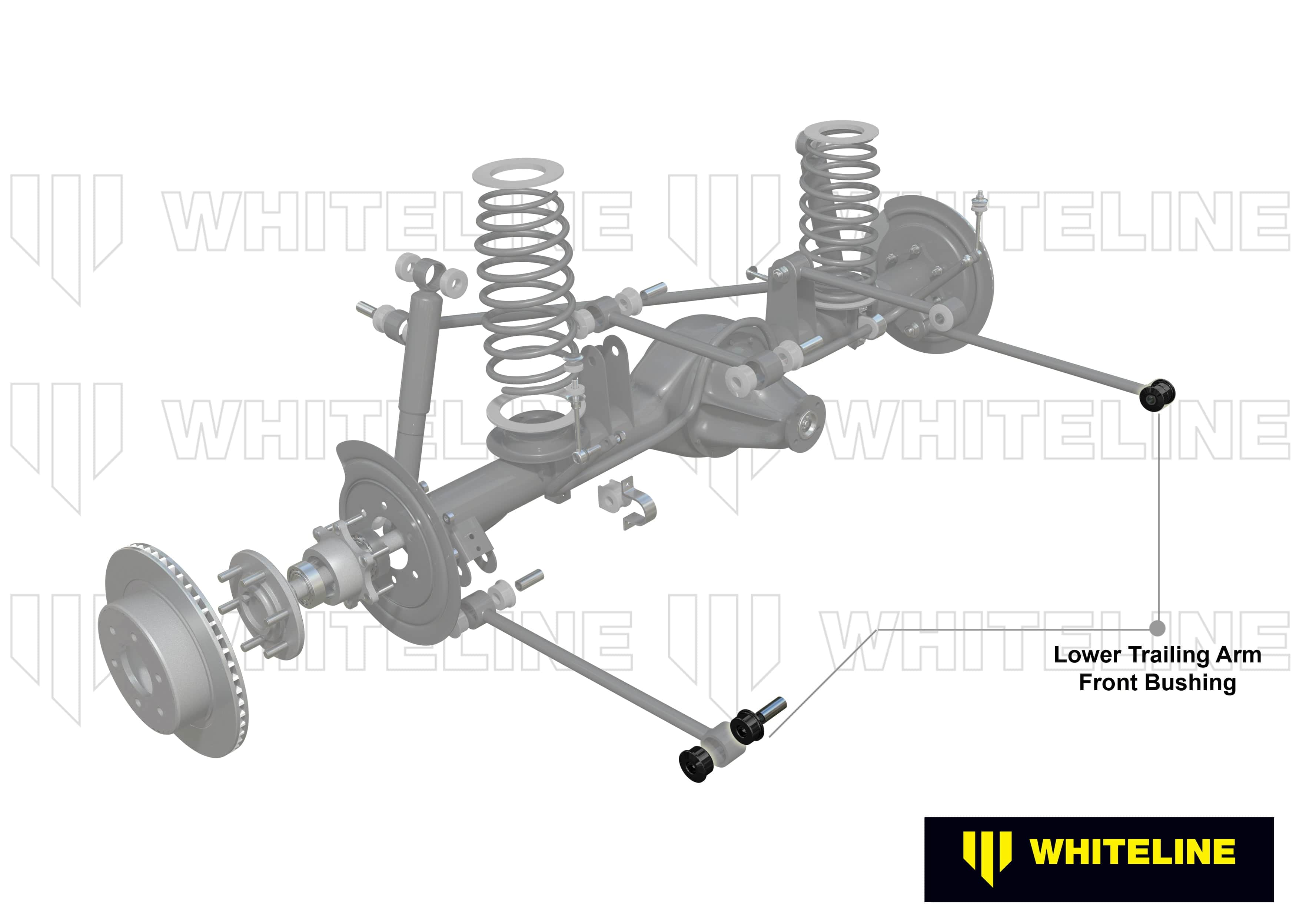 Whiteline 7 x 14 x 20 cm Rear Trailing Arm - Front Bushing Kit to Suit Ford Cortina TC-TF and Falcon/Fairlane XD SR