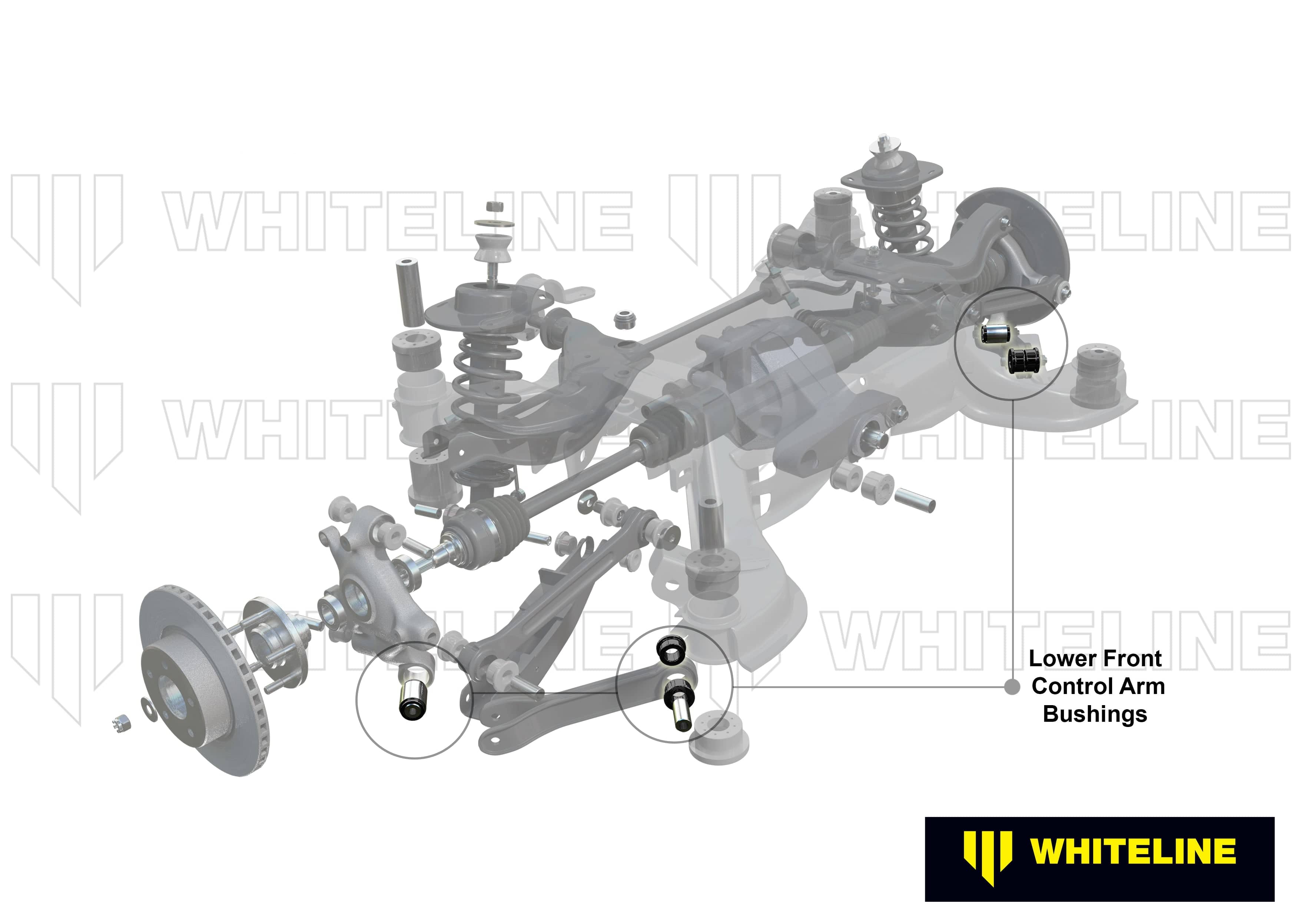 Whiteline 7 x 14 x 20 cm Rear Trailing Arm Lower - Bushing Kit to Suit BMW 1, 2, 3 and 4 Series SR