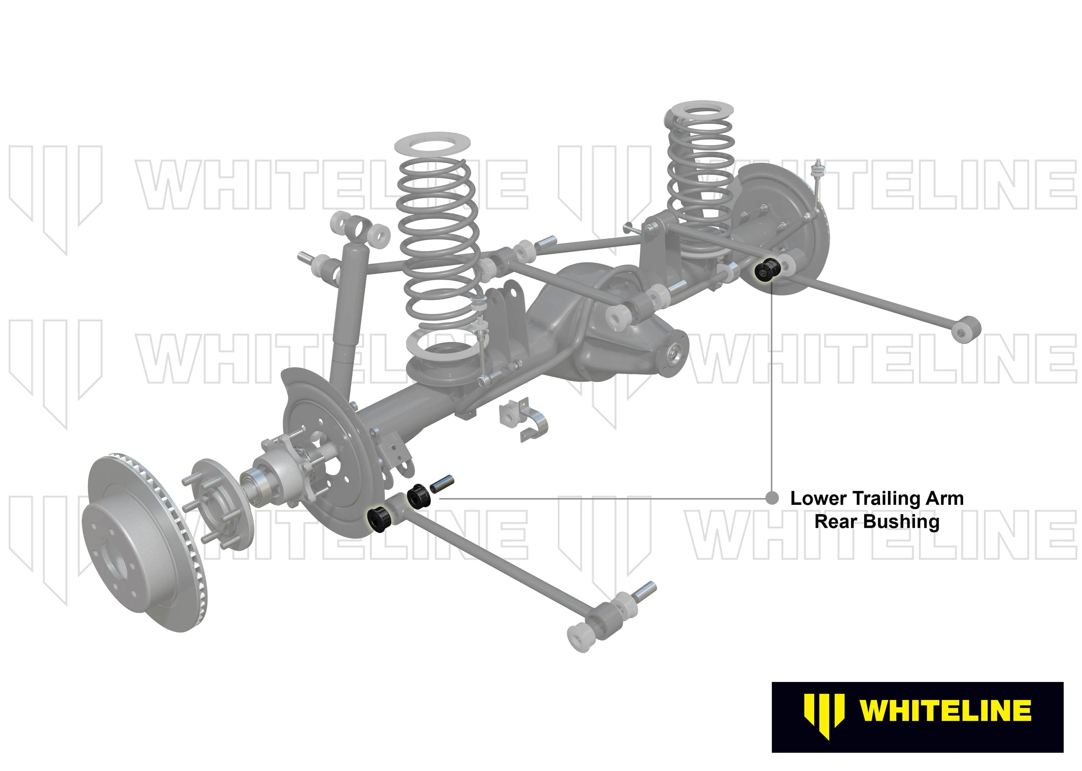 Whiteline 7 x 14 x 20 cm Rear Trailing Arm Lower - Rear Bushing Kit to Suit Ford Cortina TC-TF SR