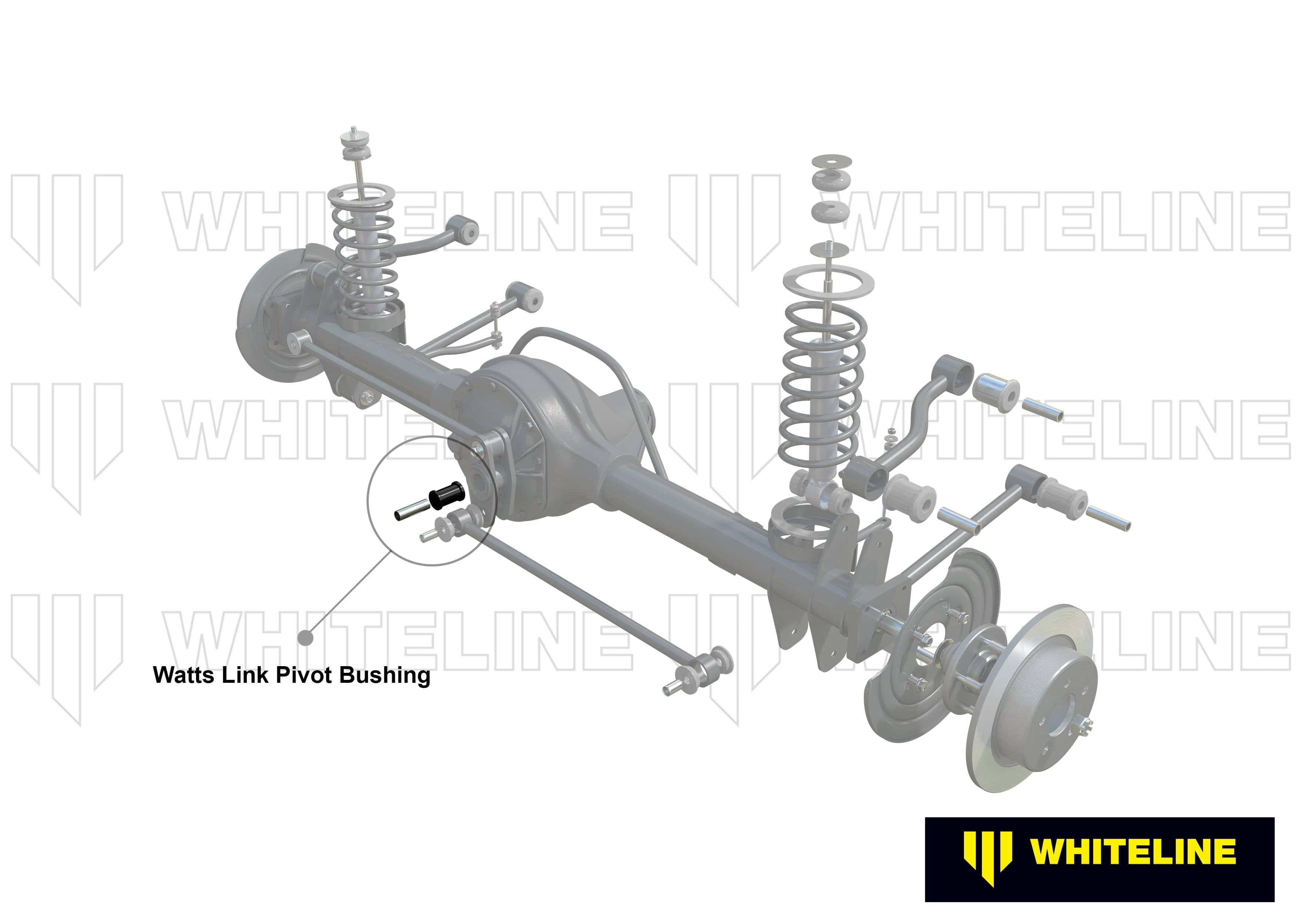 Whiteline 7 x 14 x 20 cm Rear Watts Link - Pivot Bushing Kit to Suit Mazda RX-7 Series I, II, III SR