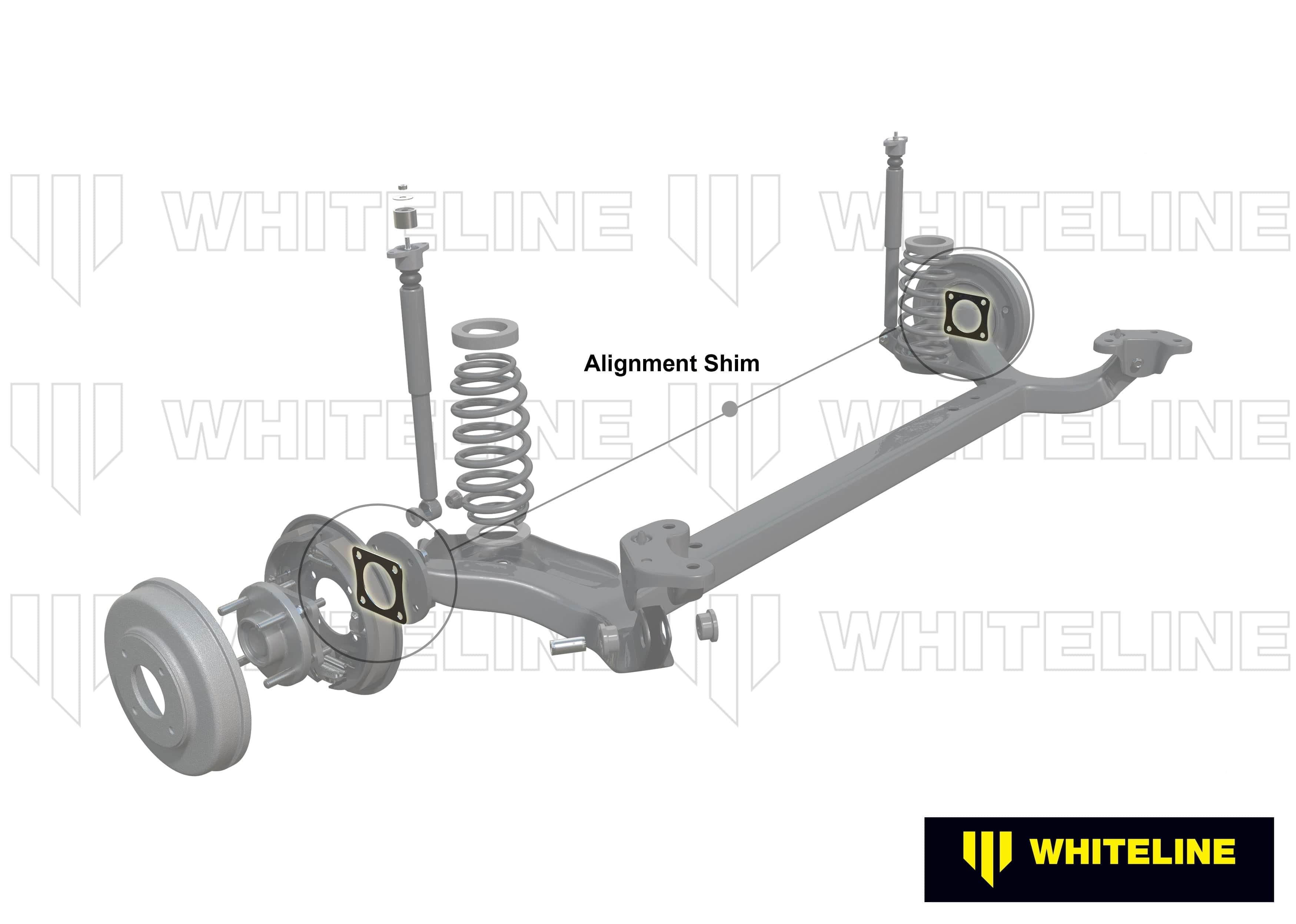 Whiteline 7 x 14 x 20 cm / Shim type - adds +0.5deg camber and reduce toe-in 2.5mm/side Rear Camber/Toe - Correction Kit to Suit Holden, HSV, Daewoo, Chevrolet and Opel SR