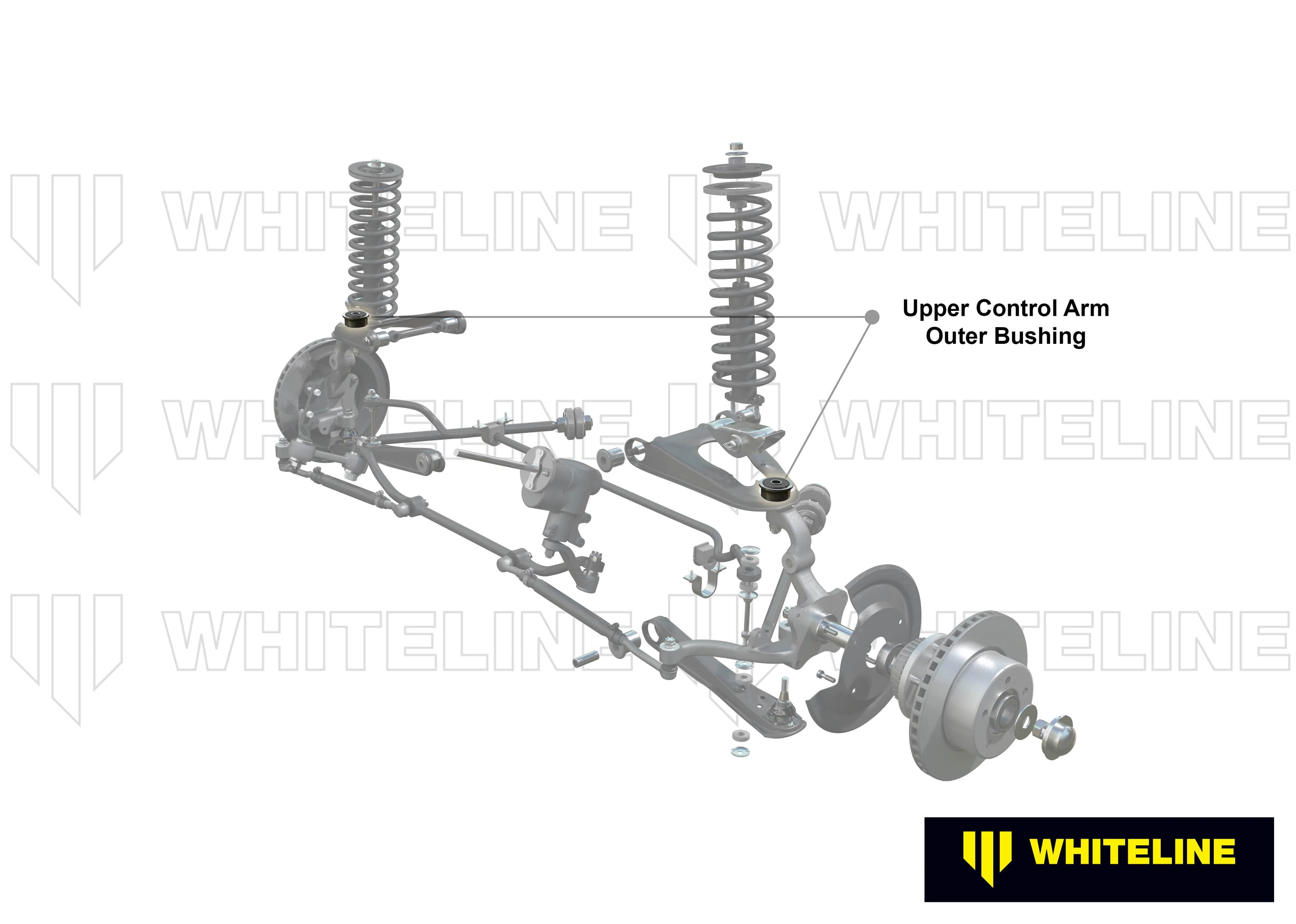 Whiteline 7 x 14 x 20 cm / Shock absorber link Front Control Arm Upper - Outer Bushing Kit to Suit Morris Minor 1000 SR