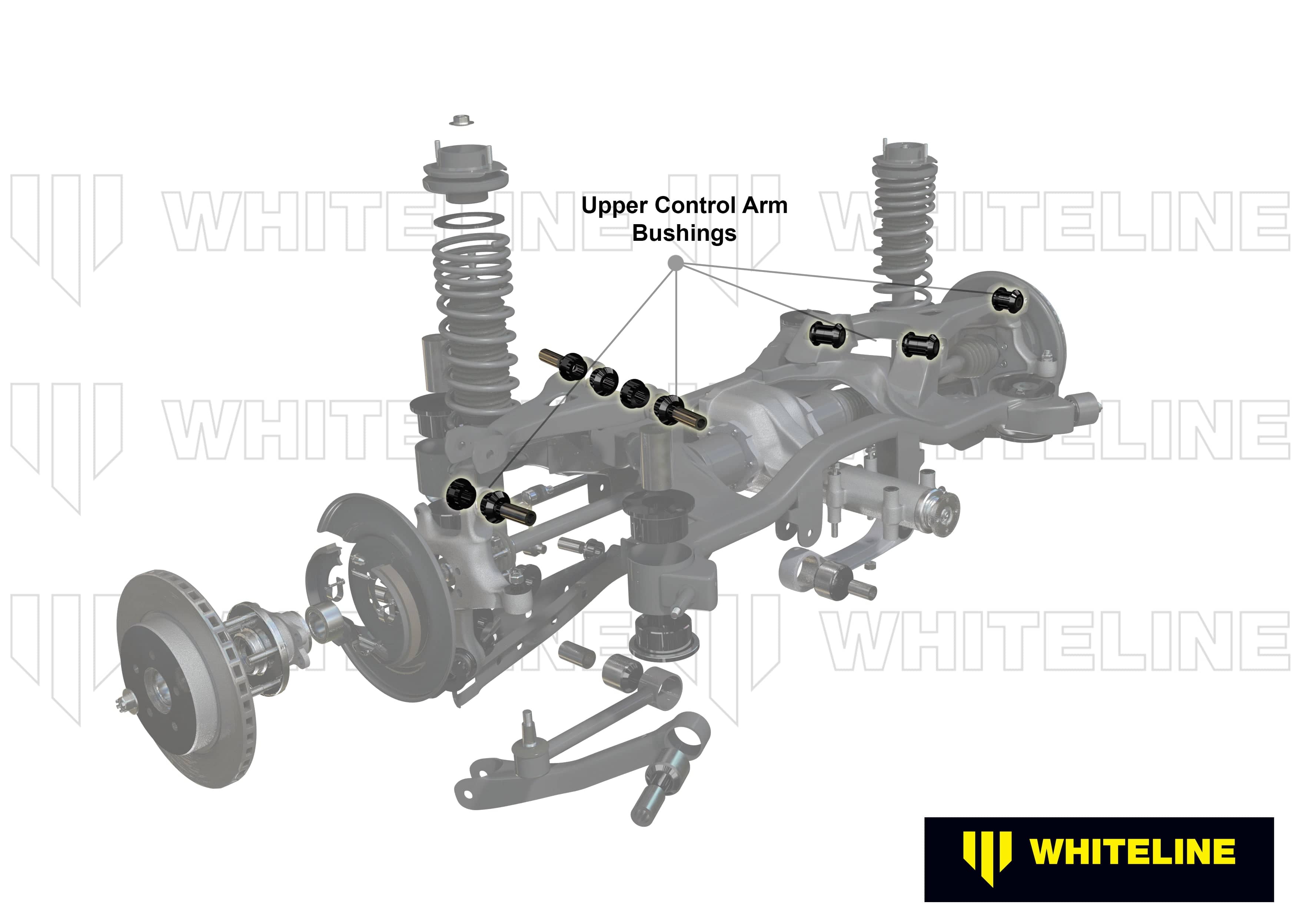 Whiteline 7 x 14 x 20 cm / Standard Alignment Rear Control Arm Upper - Bushing Kit to Suit Chrysler 300C and Dodge Challenger, Charger SR