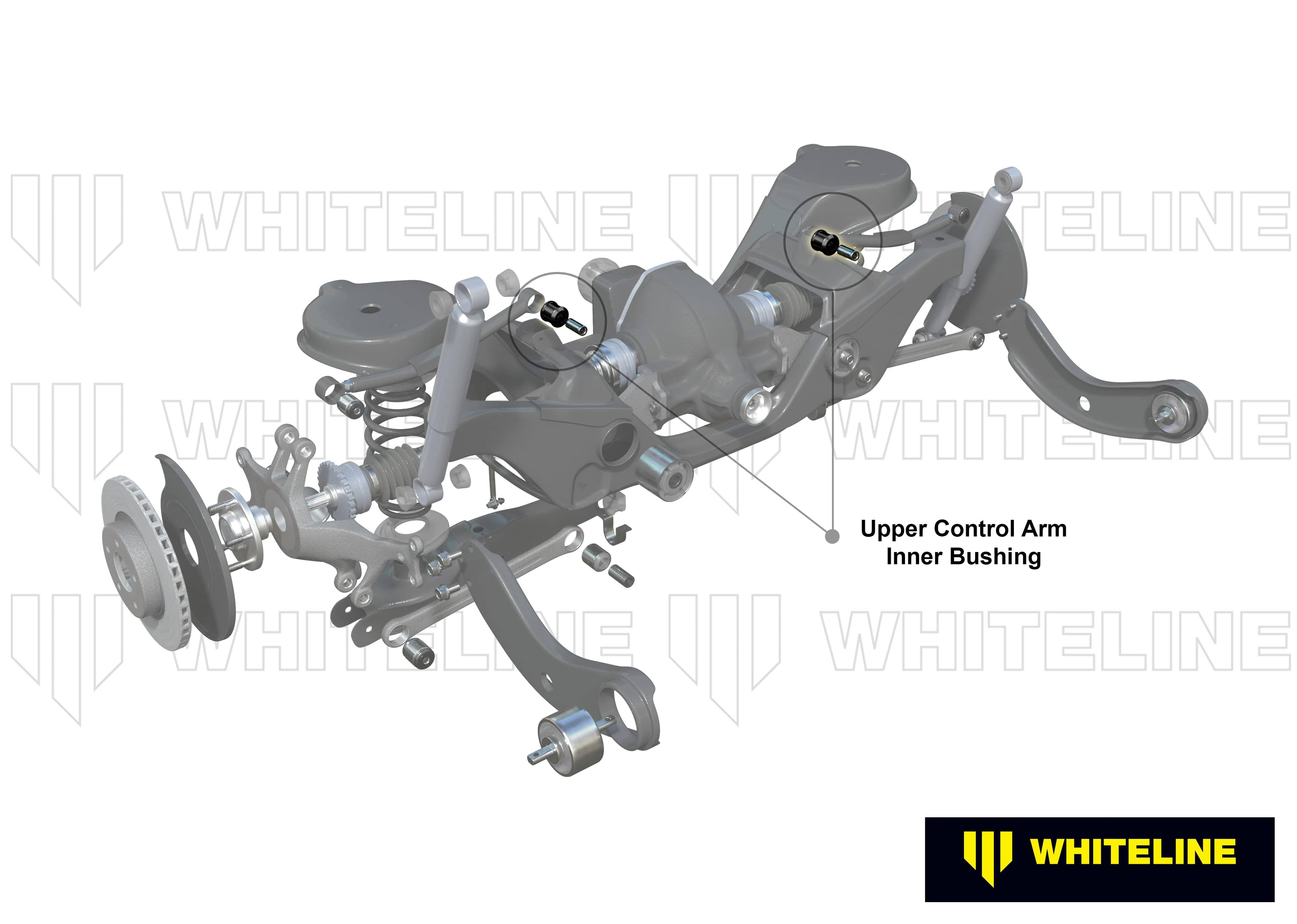 Whiteline 7 x 14 x 20 cm / Standard Alignment Rear Control Arm Upper - Bushing Kit to Suit Ford Focus, Mazda3 and Volvo C30, S40 SR