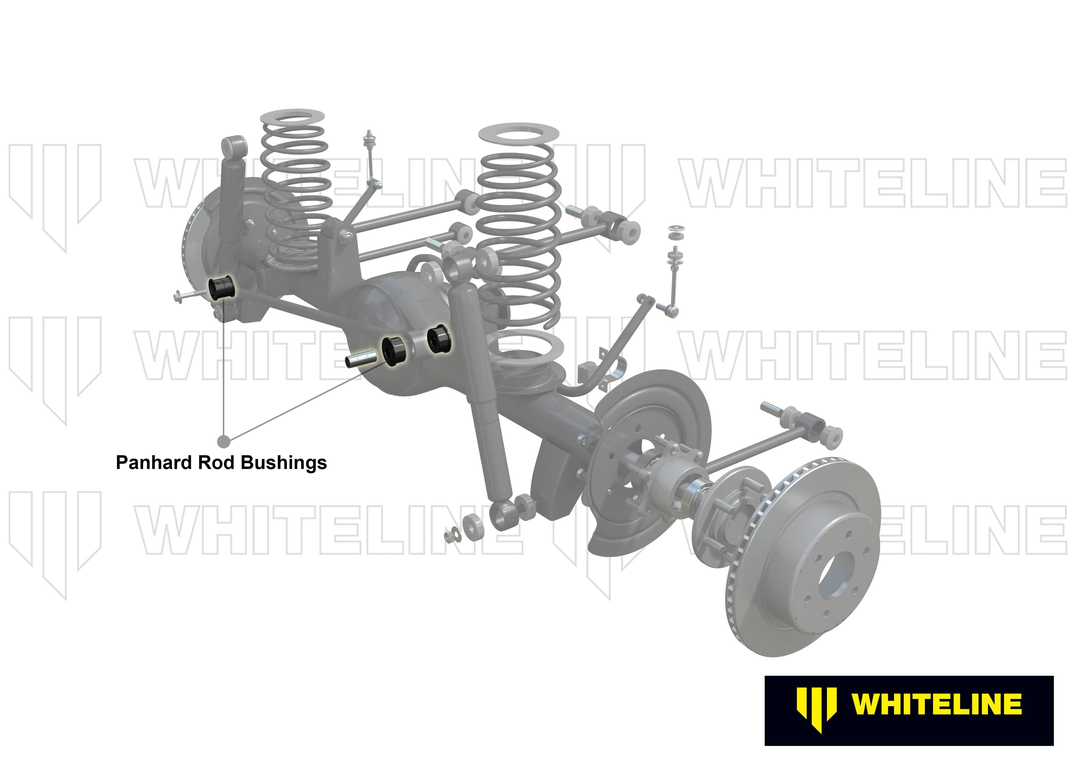 Whiteline 7 x 14 x 20 cm / Suits coil spring models Rear Panhard Rod - Bshing Kit to Suit Mitsubishi Challenger and Pajero SR