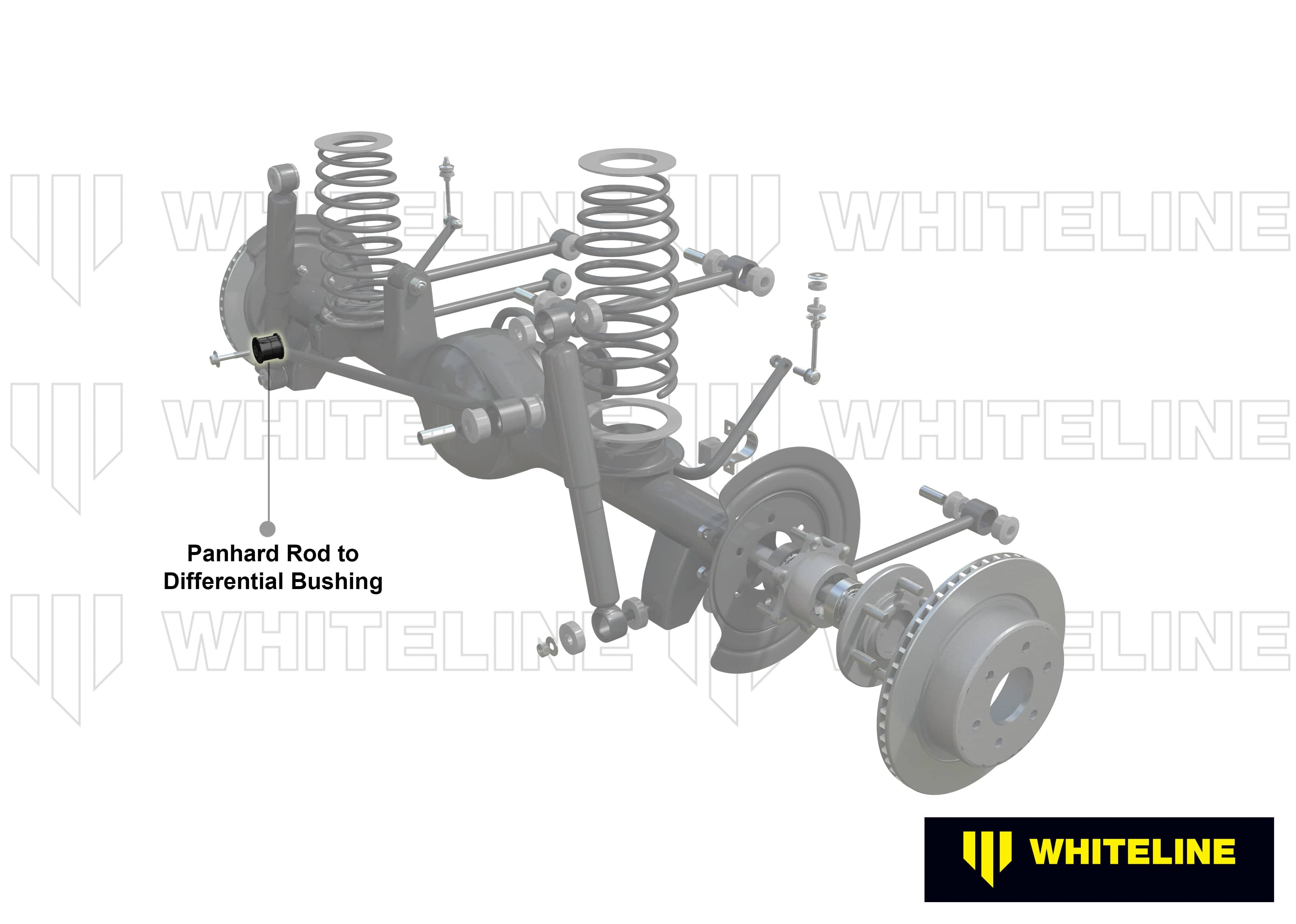 Whiteline 7 x 14 x 20 cm / Suits models 02/2000 - on Panhard Rod - To Differential Bushing Kit to Suit Nissan Patrol GU SR