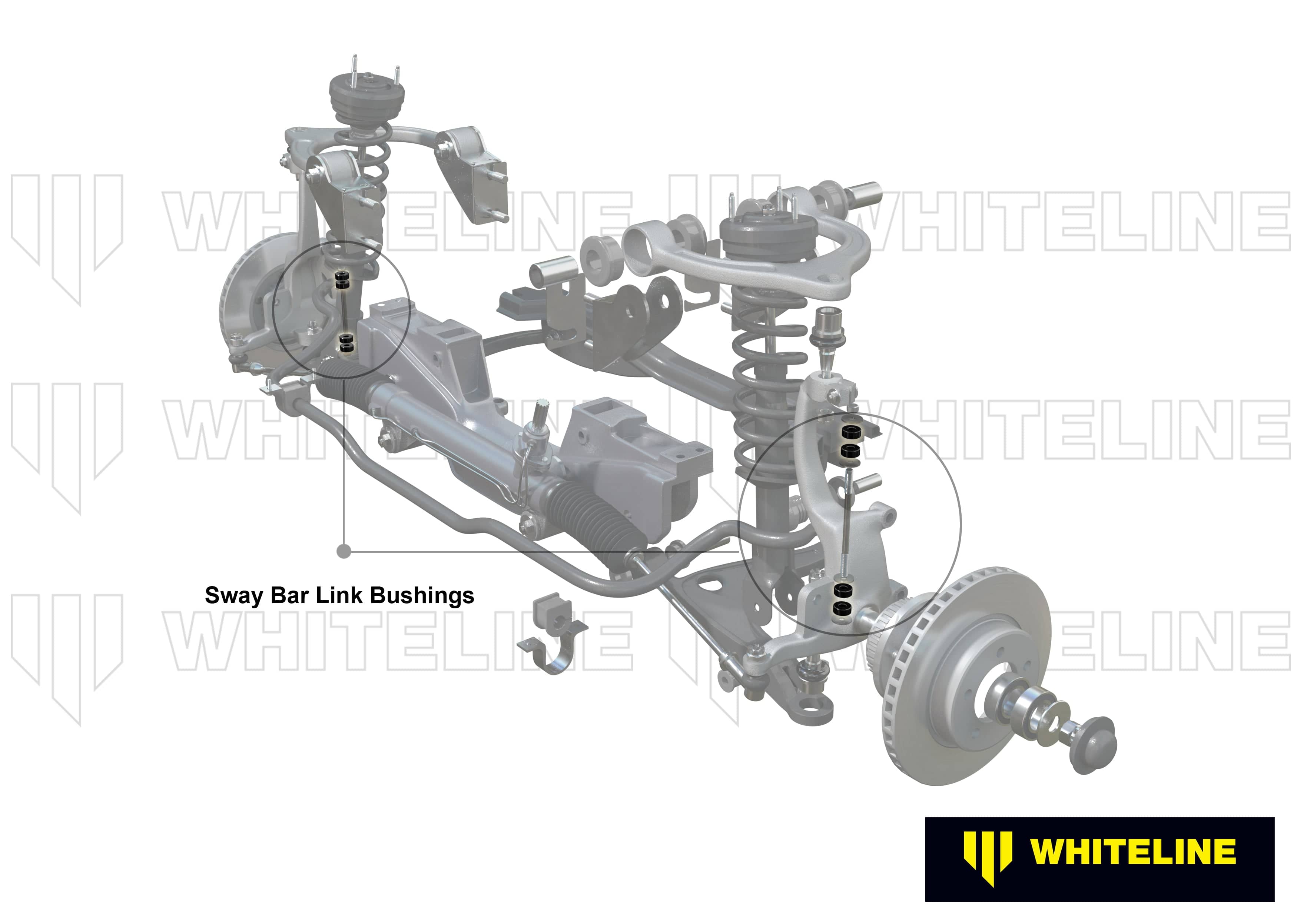 Whiteline 7 x 14 x 20 cm / Suits models to - 03/2000 Front Sway Bar Link - Bushing Kit to Suit 4,9992,"KTFL-10 SR