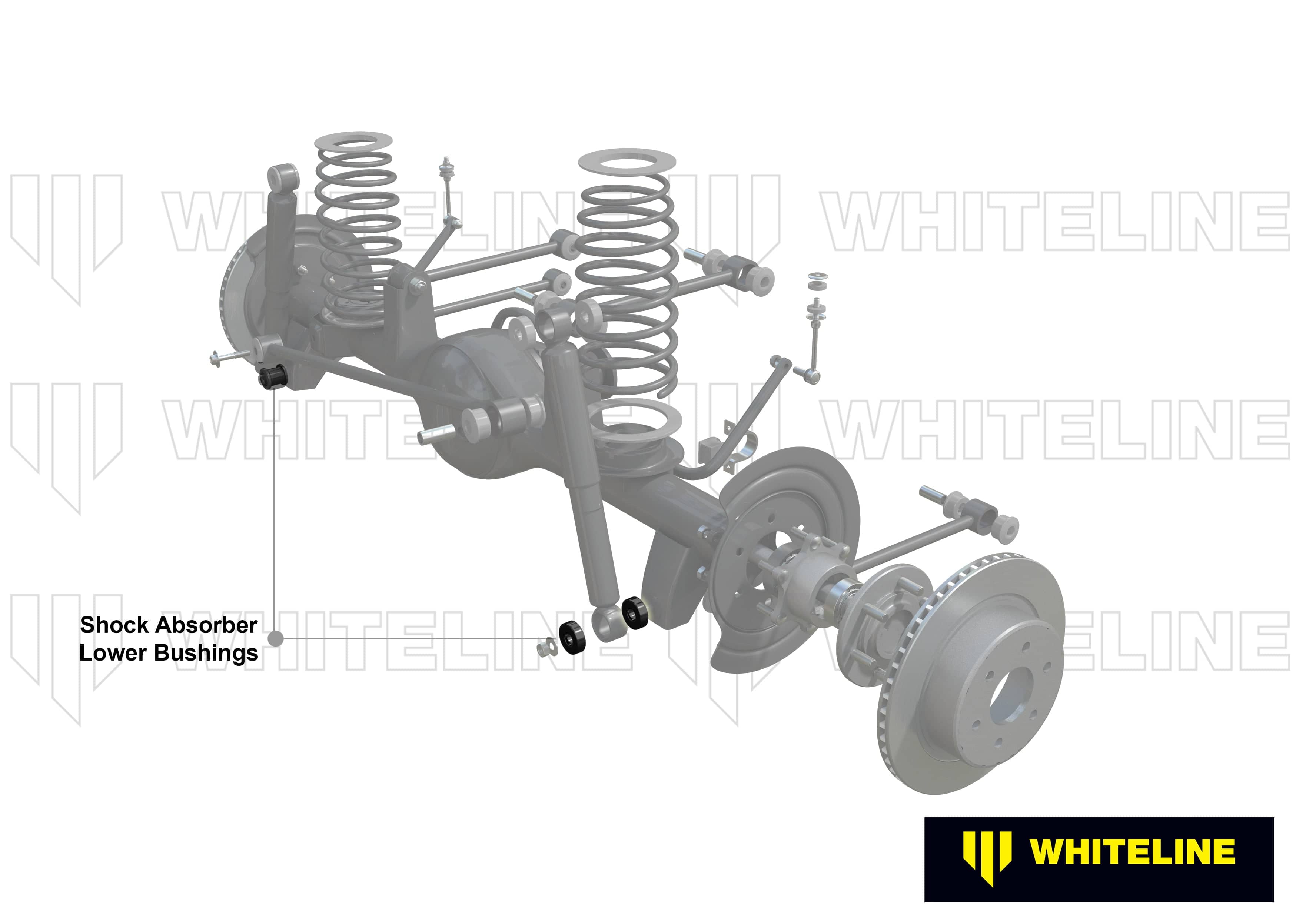 Whiteline 7 x 14 x 20 cm / Suits OEM shock absorber Front Shock Absorber - Lower Bushing Kit to Suit Jeep Wrangler JK SR