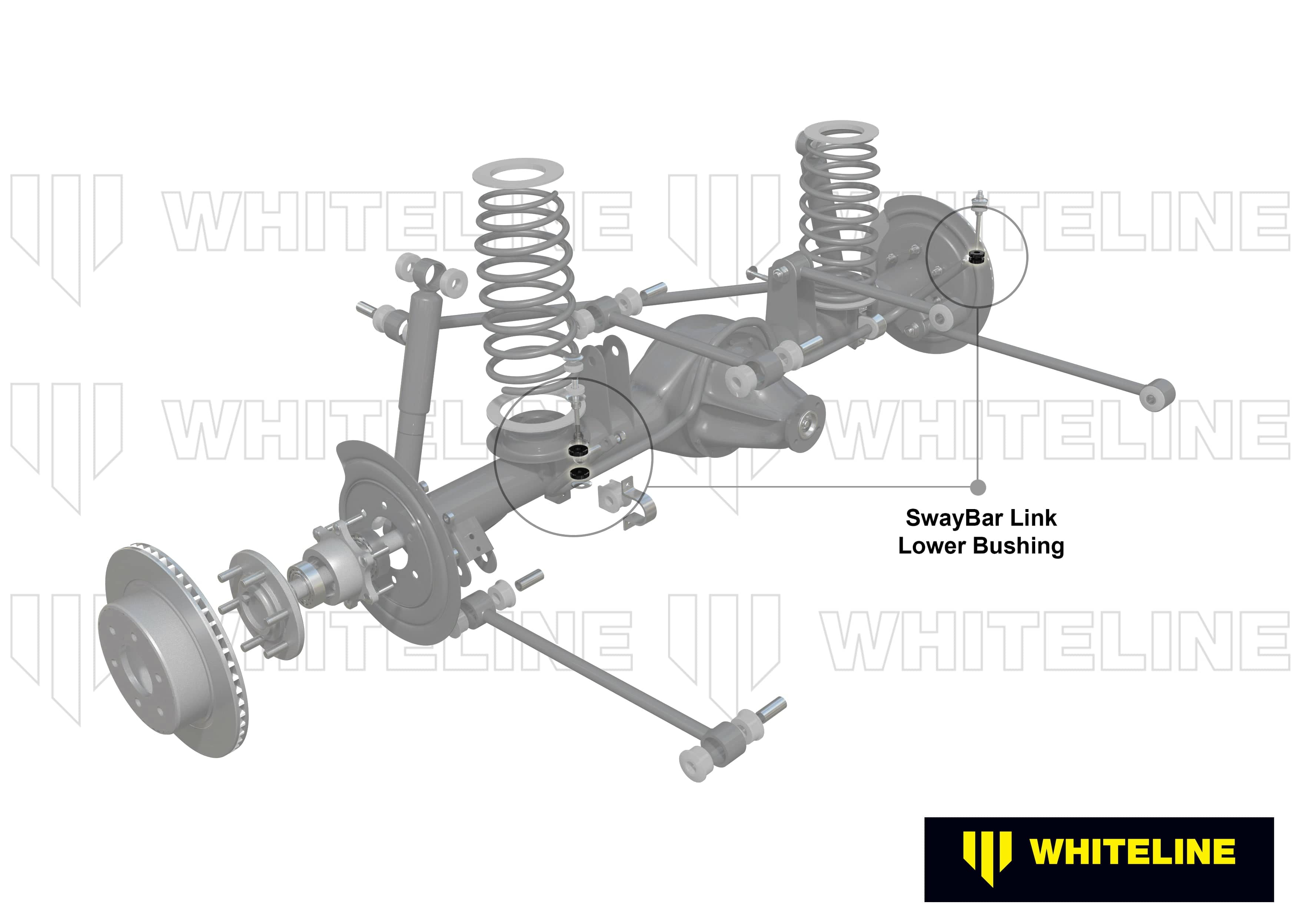 Whiteline 7 x 14 x 20 cm / Suits Whiteline sway bars Sway Bar Link - Lower Bushing Kit to Suit Toyota Land Cruiser 76, 78, 79, 80, 105, 200 Series SR