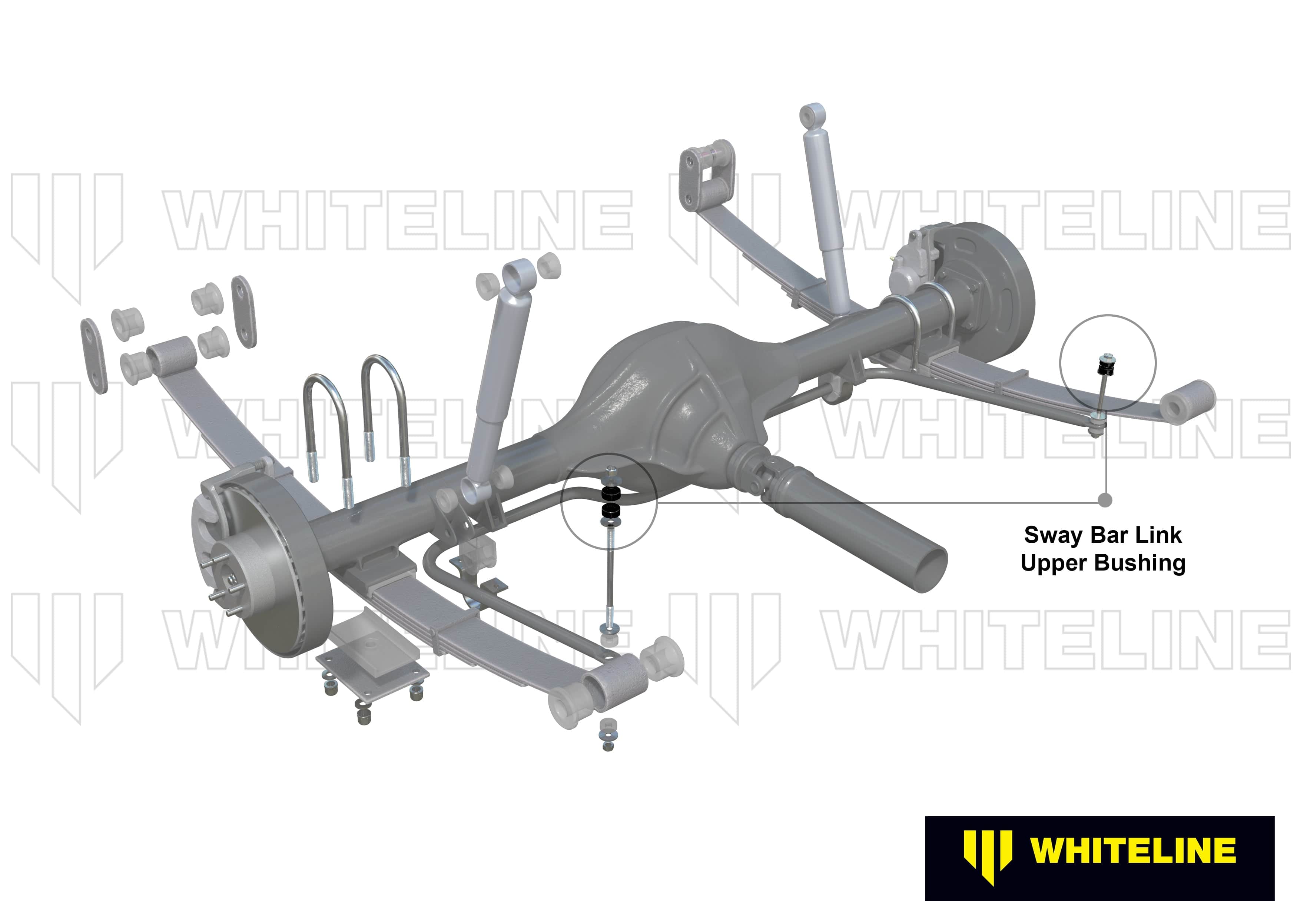 Whiteline 7 x 14 x 20 cm Sway Bar Link - Upper Bushing Kit to Suit Ford F100, F250, F350 and Bronco SR
