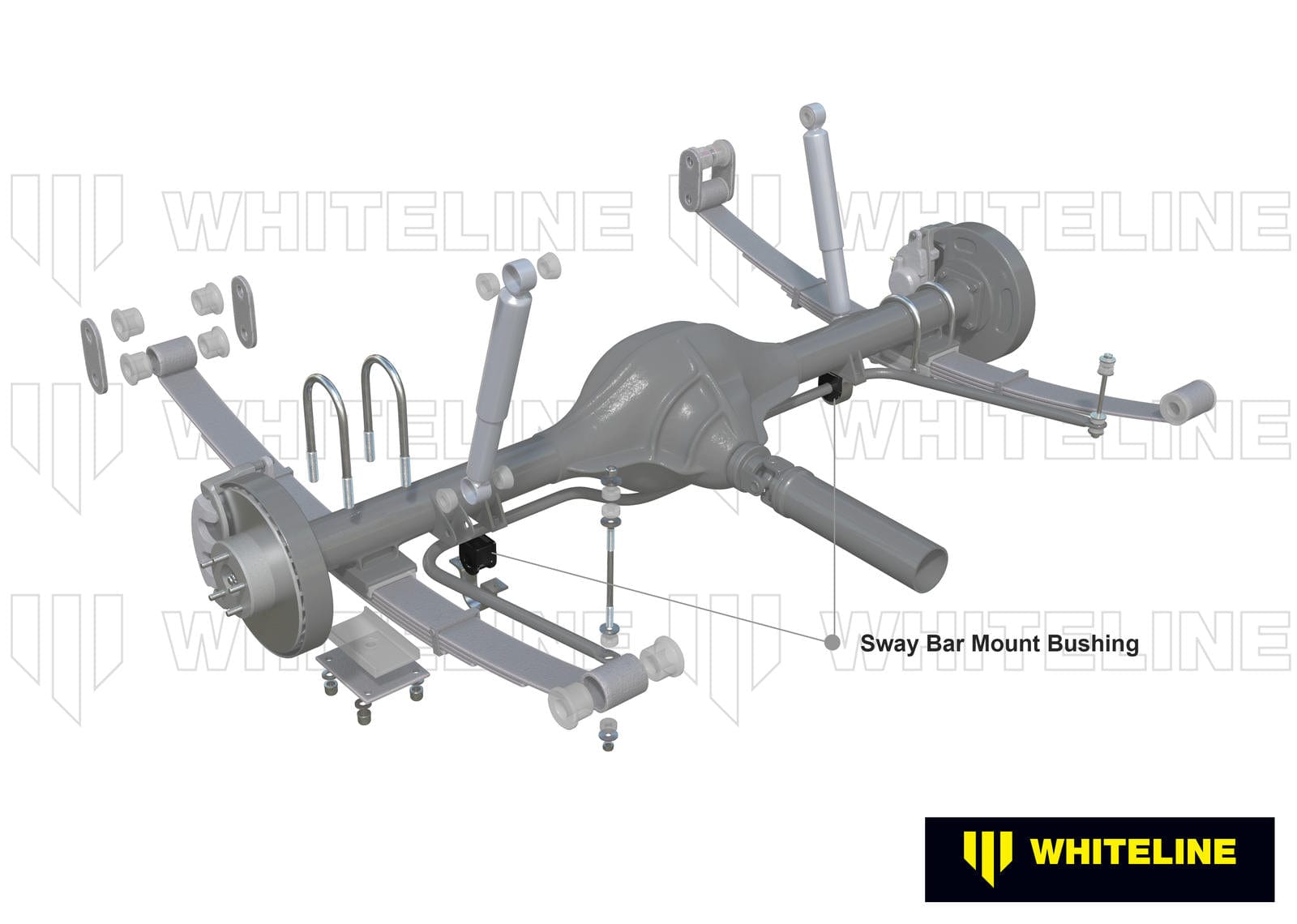 Whiteline 7 x 14 x 20 cm Sway Bar Mount - Bushing Kit 19mm to Suit Nissan Patrol GQ, GU and Ford Maverick DA SR