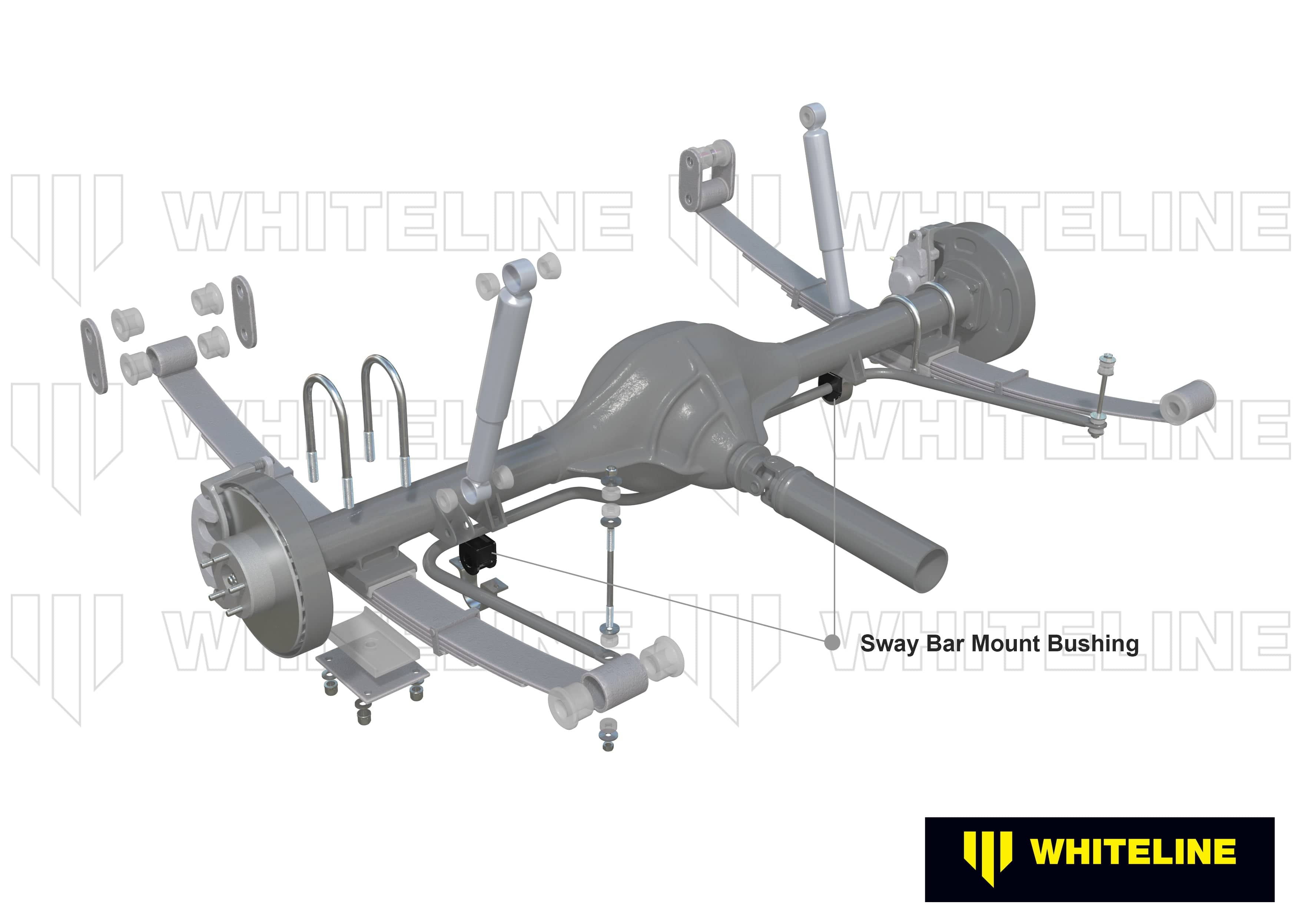 Whiteline 7 x 14 x 20 cm Sway Bar Mount - Bushing Kit 22mm to Suit Nissan Patrol GQ, GU and Ford Maverick DA SR