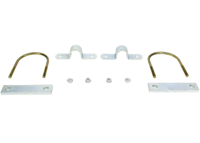 Whiteline 7 x 14 x 20 cm / U Bolt mounting kit - suits Ford 9" differential 95 x 130mm - measurement is distance between legs x length of legs Universal Sway Bar Mount - Saddle Kit U-Bolt Style to suit Ford 9" Diff 95x130mm SR