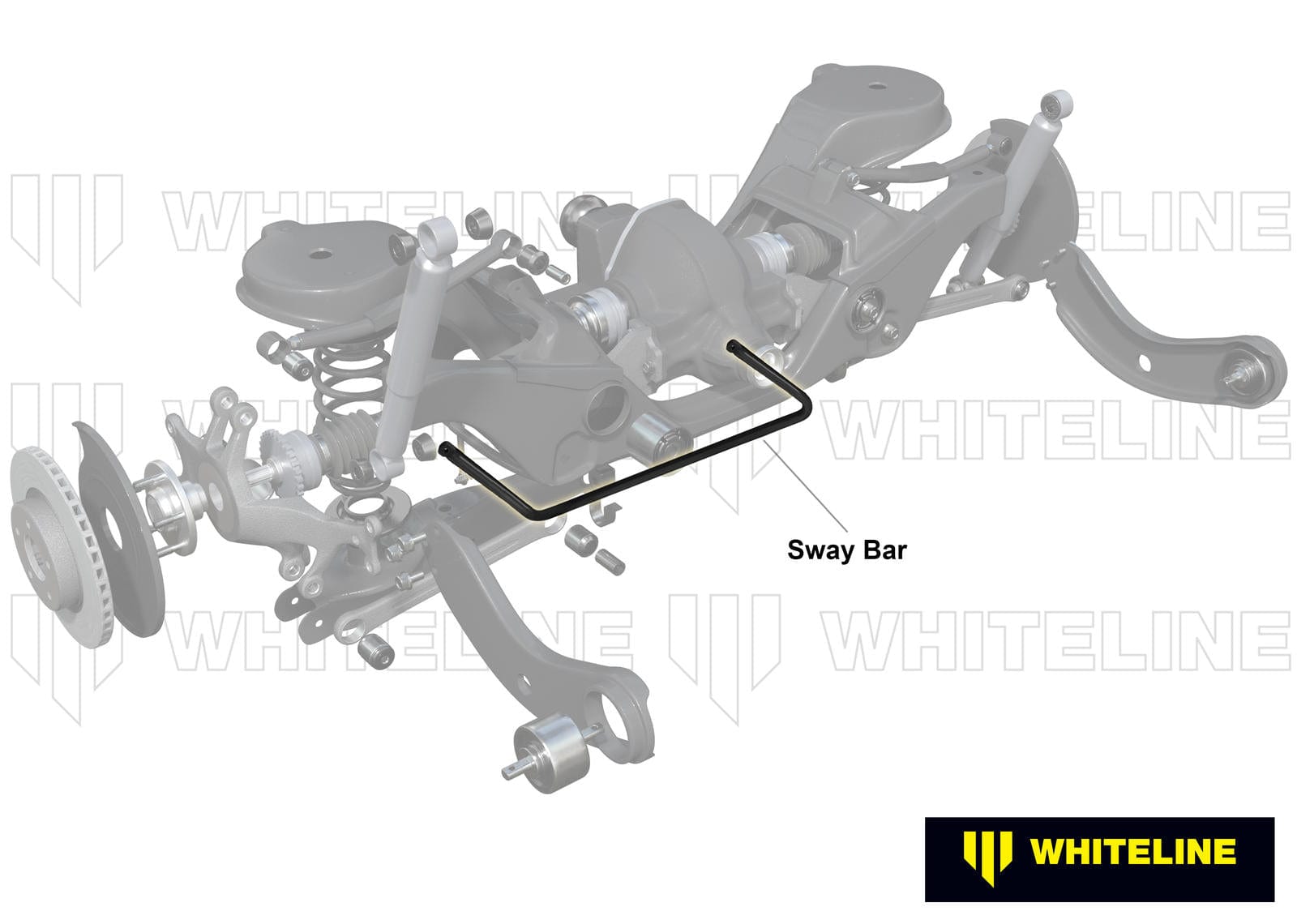 Whiteline 70 x 20 x 10 cm / MOTORSPORT Rear Sway Bar - 24mm 2 Point Adjustable to Suit Ford Focus and Mazda3 SR