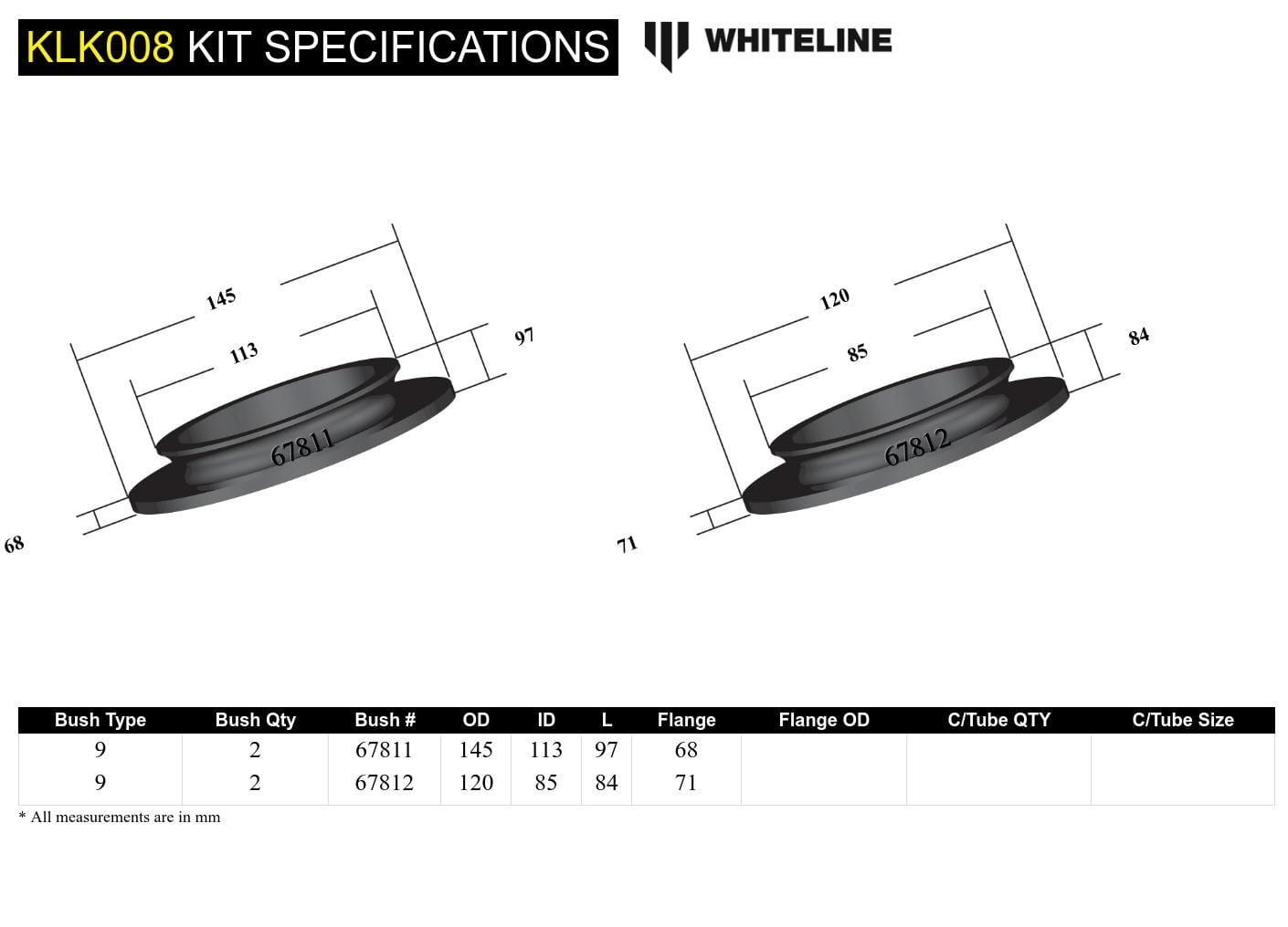 Whiteline 80 x 20 x 10 cm / Lifts vehicle approximately 50mm Front and Rear Lift Kit to Suit Jeep Wrangler JK SR
