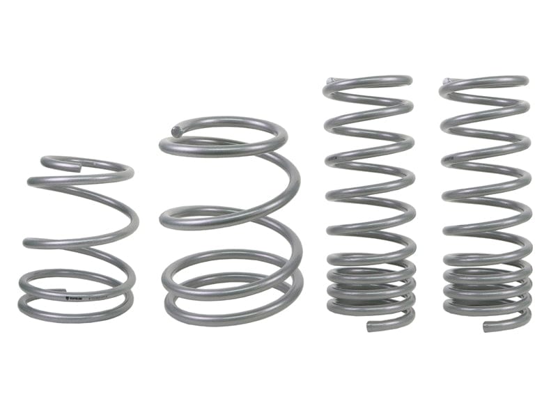Whiteline Lowers vehicle approximately 25mm front and rear Front and Rear Coil Springs - Lowered to Suit Subaru GE, GV WRX SR