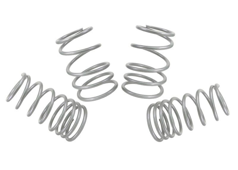 Whiteline Lowers vehicle approximately 25mm front and rear Front and Rear Coil Springs - Lowered to Suit Subaru Impreza GD WRX STi SR