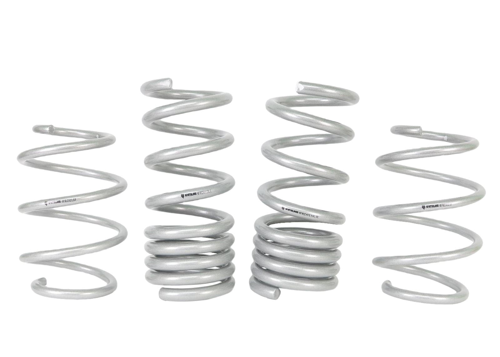 Whiteline Suits 5.0L models with MagneRide excludes GT350 - lowers vehicle approximately 25mm front and rear Front and Rear Coil Springs - Lowered to Suit Ford Mustang S550 FM, FN SR
