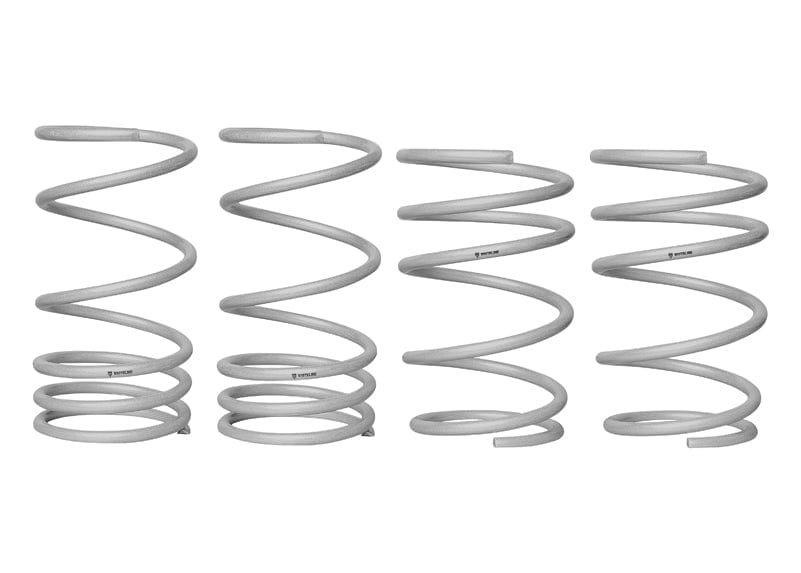 Whiteline Suits models to - MY03 - lowers vehicle approximately 30mm front and 25mm rear Front and Rear Coil Springs - Lowered to Suit Subaru Impreza GD WRX SR