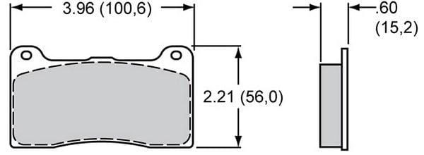 Wilwood Suit Billet Narrow Dynalite & Radial Mount, Dynapro Radial Mount Wilwood Smartpad Brake Pad Set with BP-20 Compound WB150-9419K SR