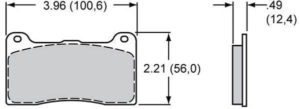 WILWOOD Suit Dynapro Dustboot, Lug Mount, Radial Mount Series Calipers Wilwood PolyMatrix Brake Pad Set with B Compound WB15B-9836K SR