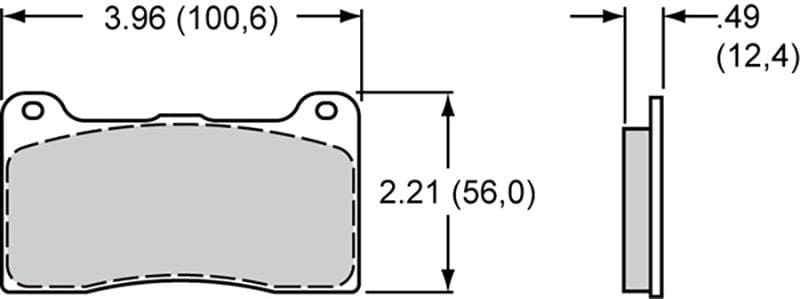 WILWOOD Suit Dynapro Series Calipers Wilwood Smart Pad Brake Pad Set with BP-10 Compound WB150-9136K SR