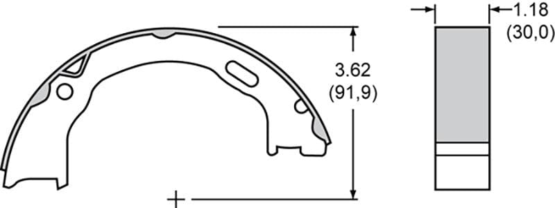 WILWOOD Suit Wilwood Rear Parking Brake Kits (Set of 4) Wilwood Replacement Rear Hand Brake Shoes WB150-6244K SR