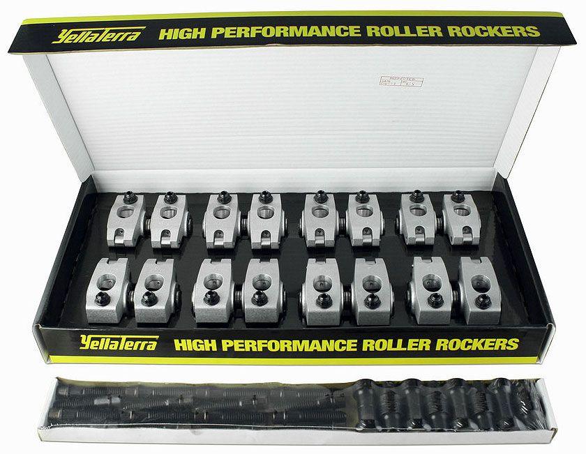 YT Suit S/B Chev 283-400 Yella Terra 7/16" Platinum Roller Rocker Set, 1.5 Ratio YT6620 SR