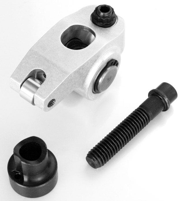 YT Suit S/B Chev with Allpro, Bowtie, Brodix Track 1, Dart II, Iron Eagl Yella Terra Platinum Roller Rocker Set 1.6 x 1.6 Ratio (7/16" Mount, Single Shaft Adjustable SR