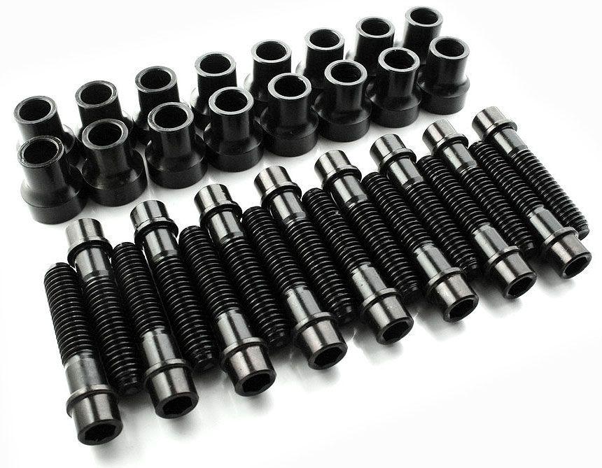 YT Suit SB Chev With AFR 227 Heads With .206" Offset Inlet Yella Terra Platinum Roller Rocker Set 1.65/1.55 Ratio (7/16" Mount, Twin Shaft Adjustable) SR