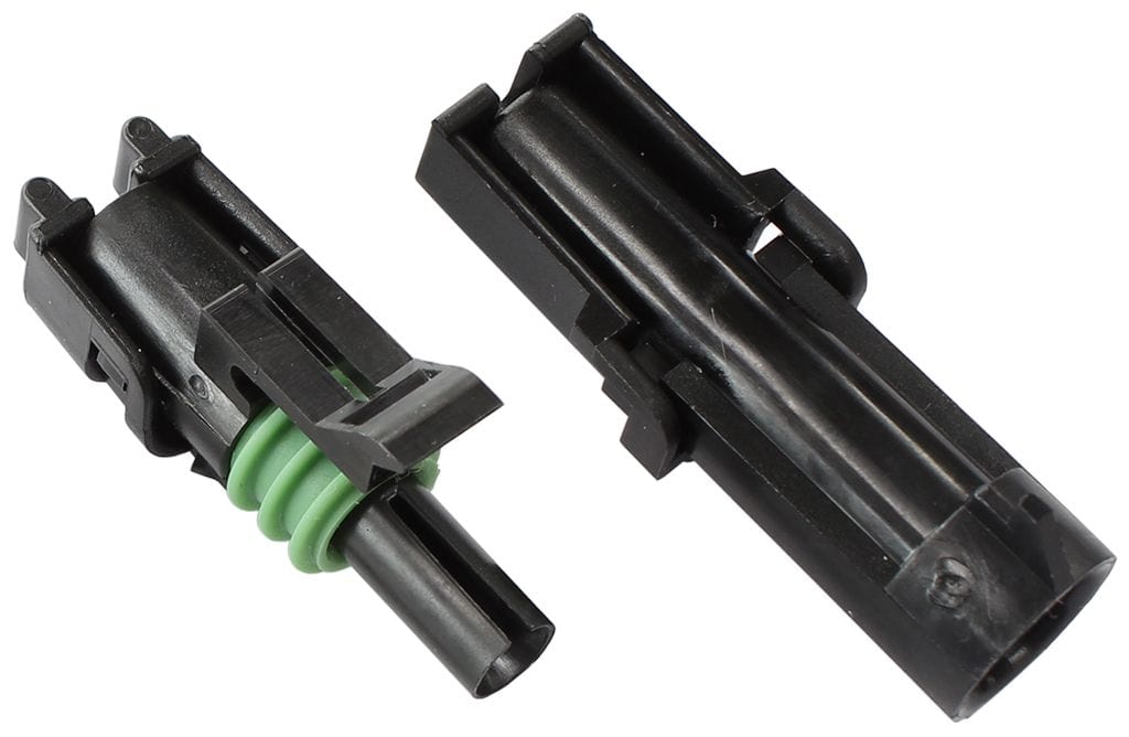 Aeroflow Performance 1 Pin Connector Suit 18-20 AWG To 14-16 AWG Wire Aeroflow Weatherpack Connector AF49-8501 SR