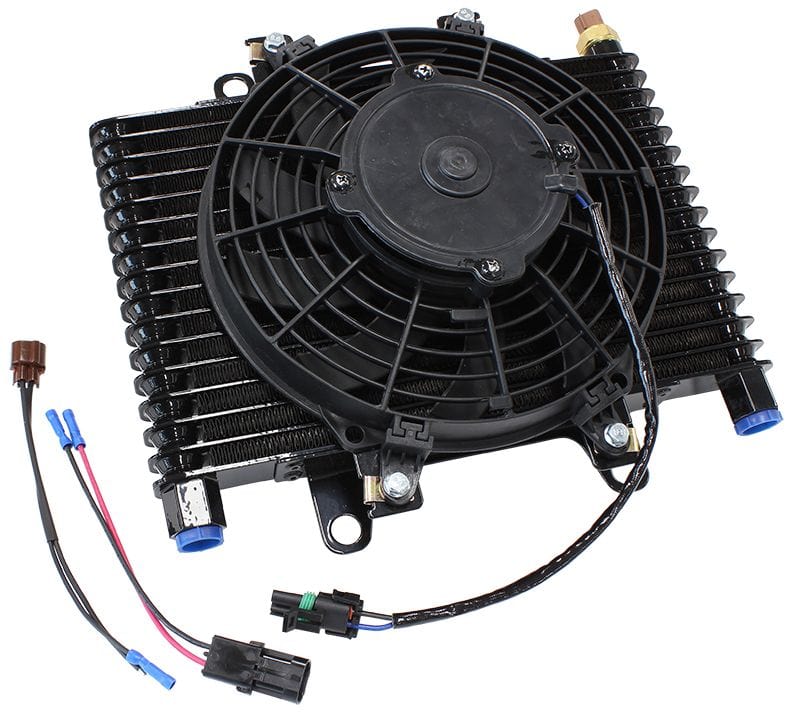 Aeroflow Performance -10 ORB, 13-1/2" x 9" x 3-1/2", with Fan & Switch Aeroflow Competition Oil & Transmission Cooler AF72-6001 SR