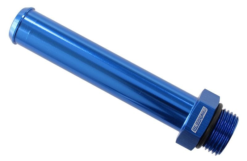 Aeroflow Performance -10 ORB to 5/8" (16mm) Barb, 100mm OAL, Blue Finish Aeroflow ORB Barb Adapters AF926-10-10 SR