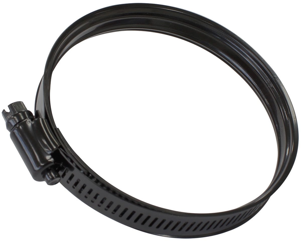 Aeroflow Performance 100mm (3.93") to 120mm (4.72") Clamping Range Aeroflow Constant Tension Dual Bead Black Stainless Hose Clamp AF28-1012BLK SR