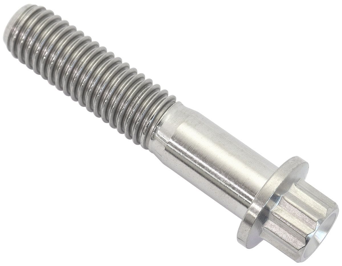 Aeroflow Performance 12 Point Head, Natural Finish, Sold Single. Aeroflow M8 x 1.25mm, UHL 40mm Titanium Bolt AF3502-1574 SR