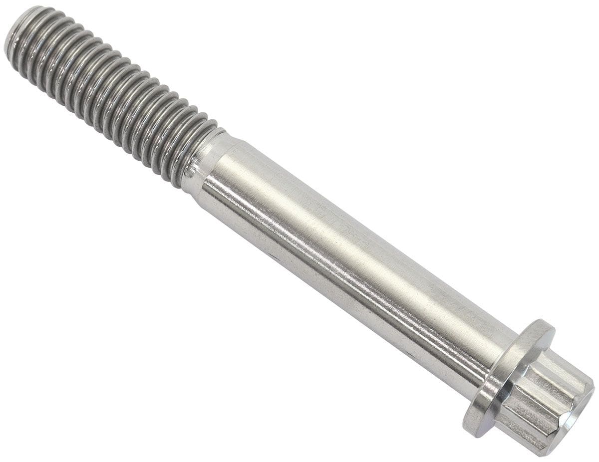 Aeroflow Performance 12 Point Head, Natural Finish, Sold Single. Aeroflow M8 x 1.25mm, UHL 60mm Titanium Bolt AF3502-2362 SR