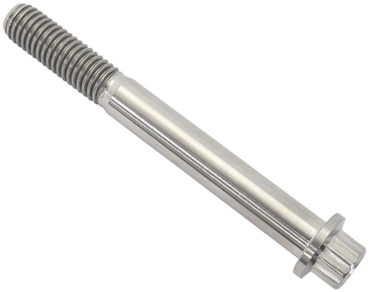 Aeroflow Performance 12 Point Head, Natural Finish, Sold Single. Aeroflow M8 x 1.25mm, UHL 70mm Titanium Bolt AF3502-2755 SR
