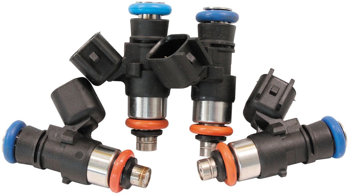 Aeroflow Performance 1250 cc/min (114 lb/hr) @ 3 bar (43.5 psi) Aeroflow Aeroflow 1250cc EV14 Short USCAR Fuel Injector, Set of 4 AF49-1928-4 SR