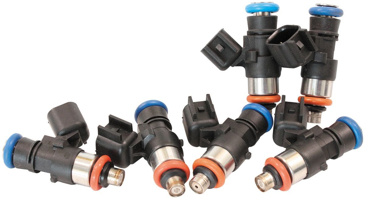 Aeroflow Performance 1250 cc/min (114 lb/hr) @ 3 bar (43.5 psi) Aeroflow Aeroflow 1250cc EV14 Short USCAR Fuel Injector, Set of 6 AF49-1928-6 SR