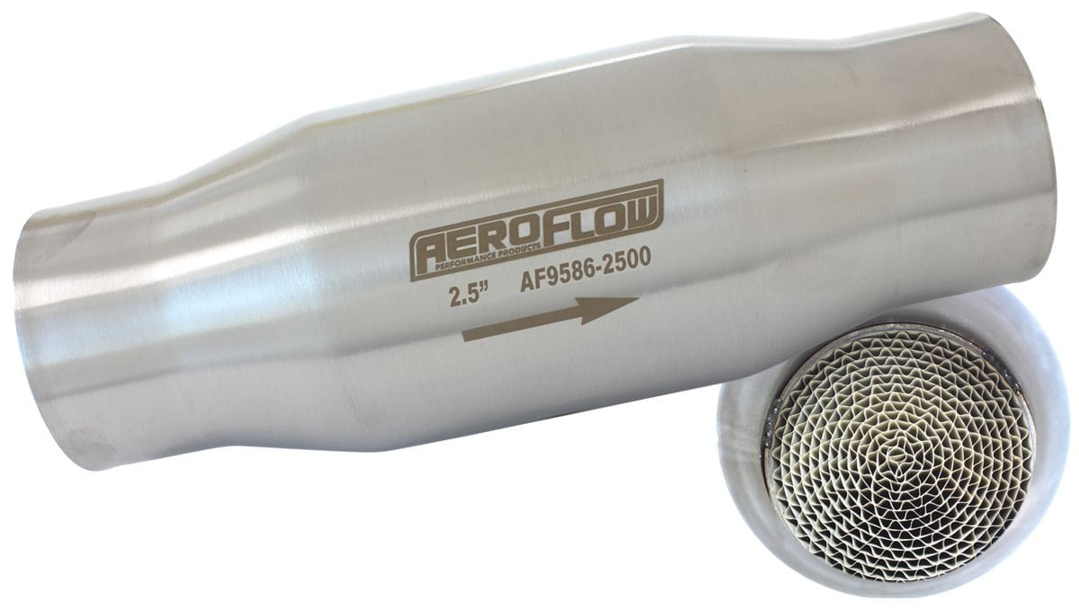 Aeroflow Performance 2-1/2" (63.5mm) Slip Fit Aeroflow Metallic Catalytic Converter AF9586-2500 SR
