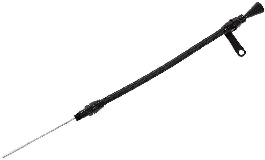 Aeroflow Performance 20-3/4" OAL, 1/4" NPT Thread, Can Cut To length, Black Finish Aeroflow Universal Engine Dipstick AF64-2123BLK SR