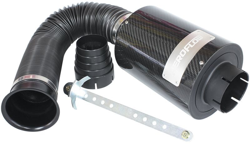 Aeroflow Performance 3" (73 mm) Clamp On, 8" (203 mm) L x 5.9" (150 mm) W Aeroflow 8" Closed Air Intake System AF2341-3001 SR