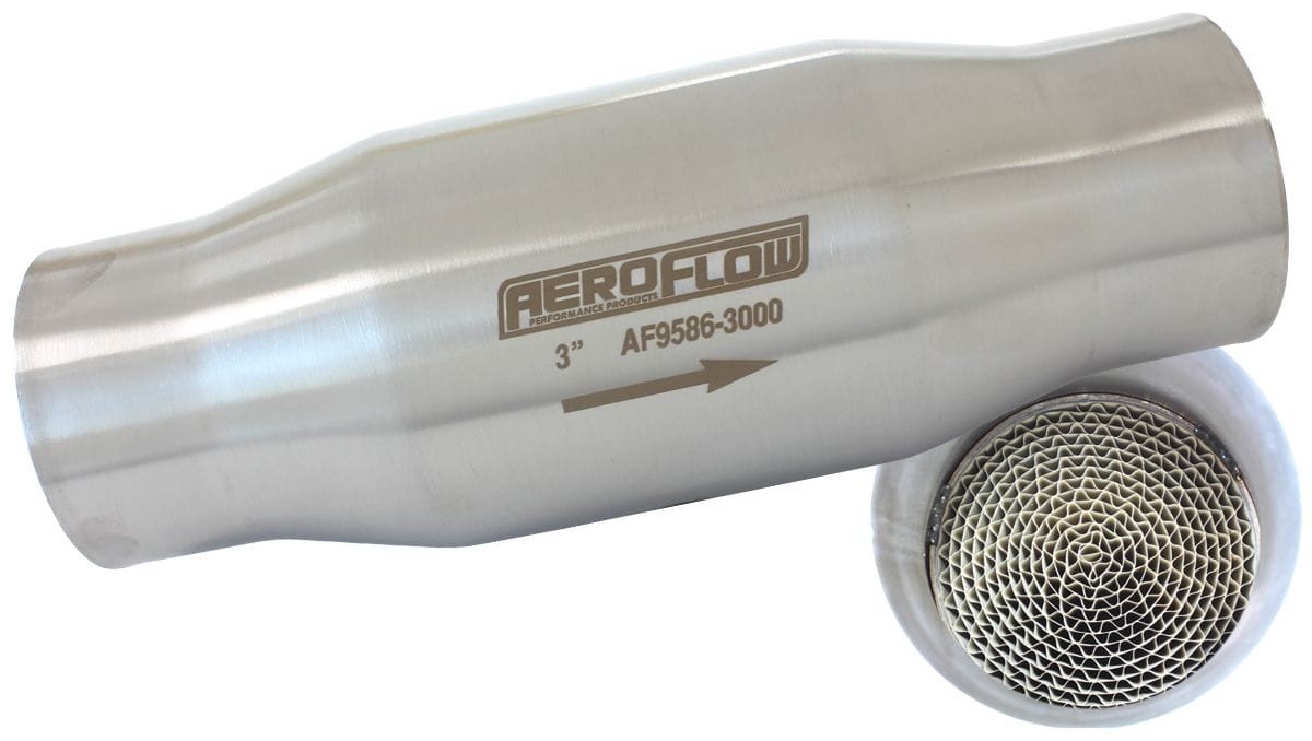 Aeroflow Performance 3" (76.2mm) Slip Fit Aeroflow Metallic Catalytic Converter AF9586-3000 SR
