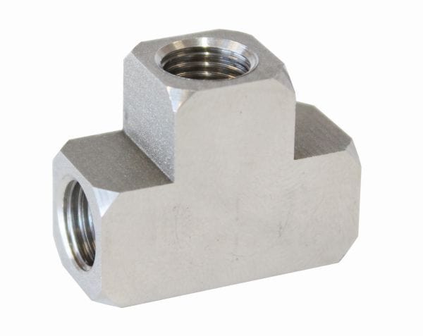Aeroflow Performance 3 x 3/8"-24 inverted seat Aeroflow Stainless Steel Inverted Female T-Block AF385 SR