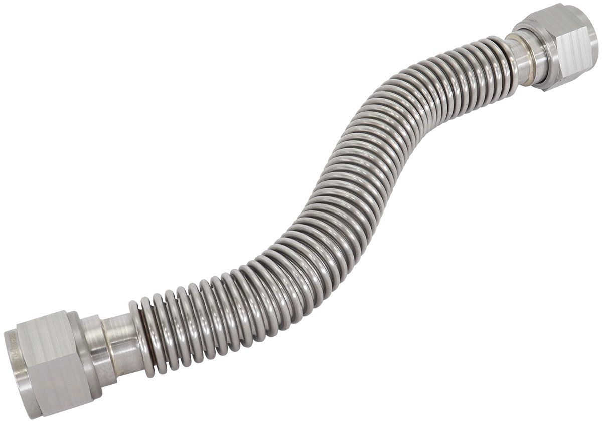 Aeroflow Performance 304 Stainless Steel. 11.8" (300mm) Overall Length Aeroflow -12AN Flexible Turbo Drain Hose, 300mm Long AF463-42 SR