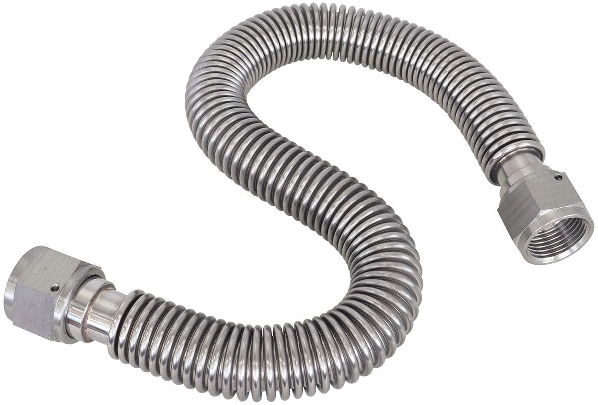 Aeroflow Performance 304 Stainless Steel. 19.5" (500mm) Overall Length Aeroflow -12AN Flexible Turbo Drain Hose, 500mm Long AF463-43 SR