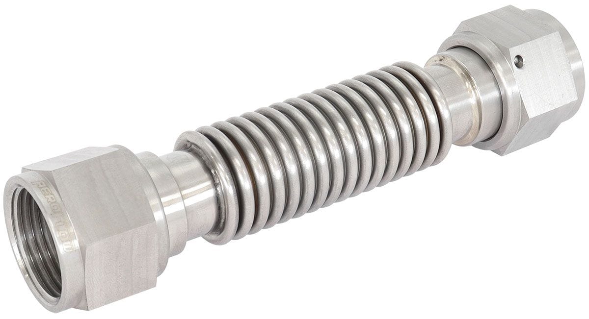 Aeroflow Performance 304 Stainless Steel. 5.9" (150mm) Overall Length Aeroflow -12AN Flexible Turbo Drain Hose, 150mm Long AF463-40 SR