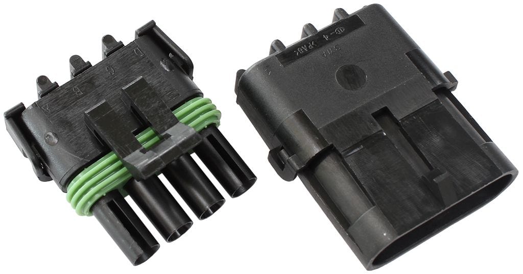 Aeroflow Performance 4 Pin Connector Suit 18-20 AWG To 14-16 AWG Wire Aeroflow Weatherpack Connector AF49-8504 SR